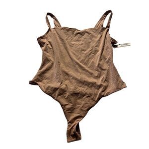 Skims Women's Sienna Fits Everybody Square Neck Sleeveless Bodysuit Size XL NWT